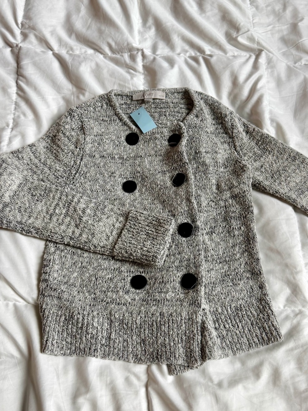 NWT Loft Boucle Cuffed Double Breasted Cardigan 🤍